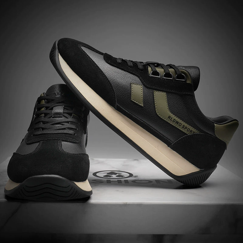 Весенний новый бег A-Gump повседневная спортивная обувь мужская обувь с толстой подошвой нескользящая черная обувь