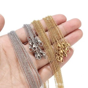 Semi-finished welded joint 40 5 cross chain CP235SF/CP245SF thin chain 18K gold plated fashion necklace accessories
