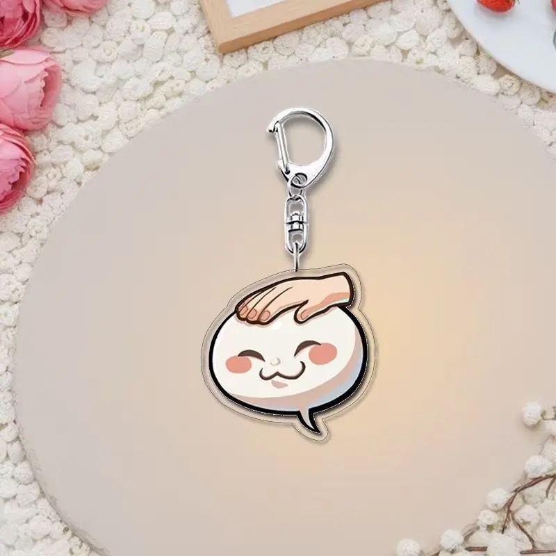 ナルト頭を撫でる絵文字パッケージアクリルキーホルダーモバイルゲーム周辺機器スクールバッグペンダントかわいい友人へのギフトジュエリー|undefined
