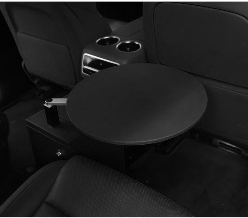 Ideal, Wenjie, Nio, Xiaopeng, Xiaomi Car-Mounted Small Table, Small Round Table, Makeup and Office Folding Table with Adjustable Height Design