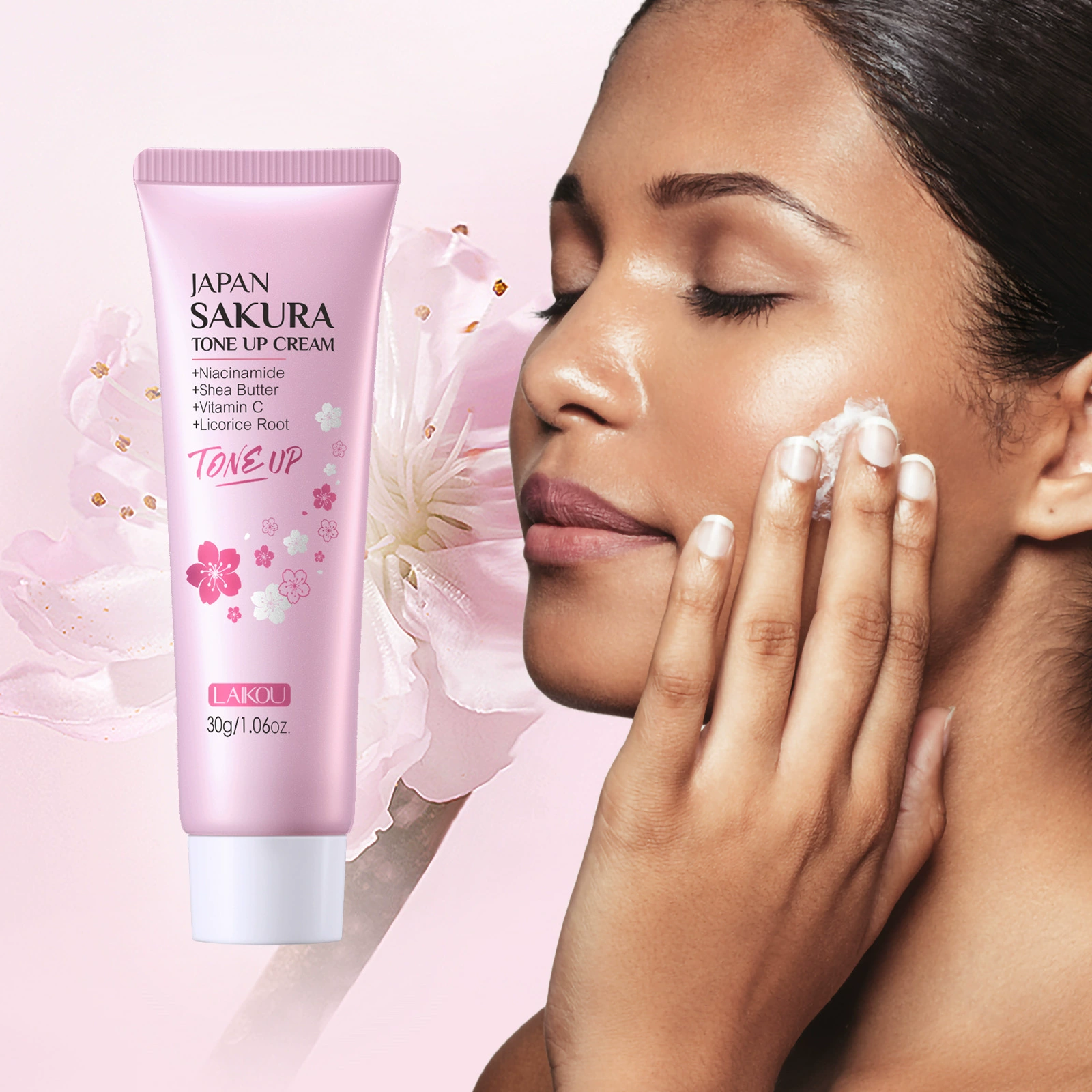 Крем для лица LAIKOU Tone-Up 30 г, естественный финиш, увлажняющий уход