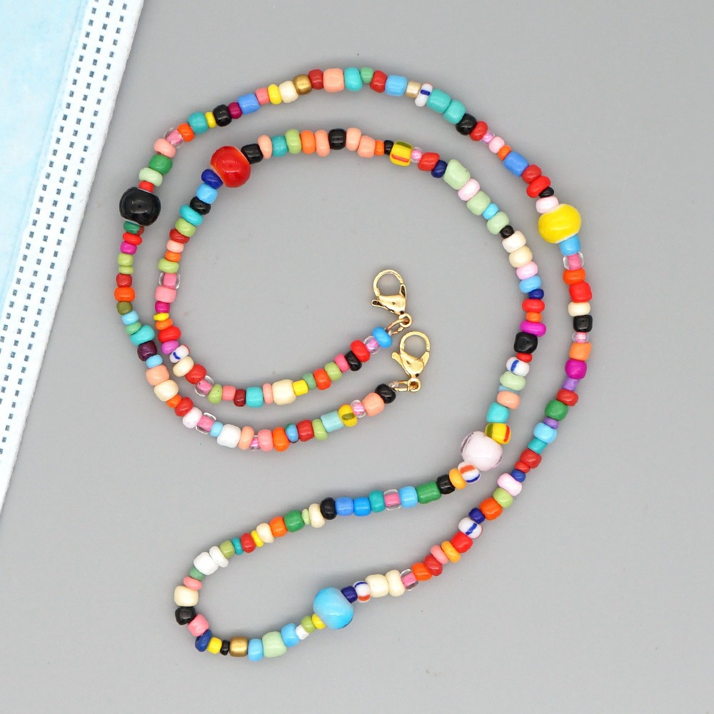 Bohemian natural glass beads chain glasses hanging stacking braceletpicture1