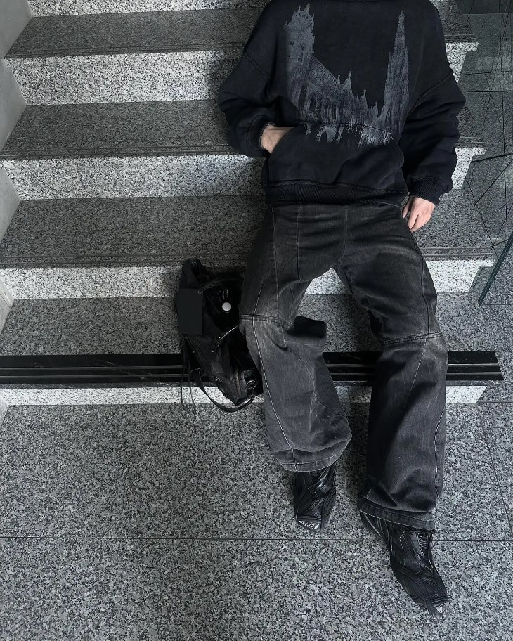 Men's Hooded Sweatshirt Men's Autumn Winter Retro Print Cardigan_voghion.com