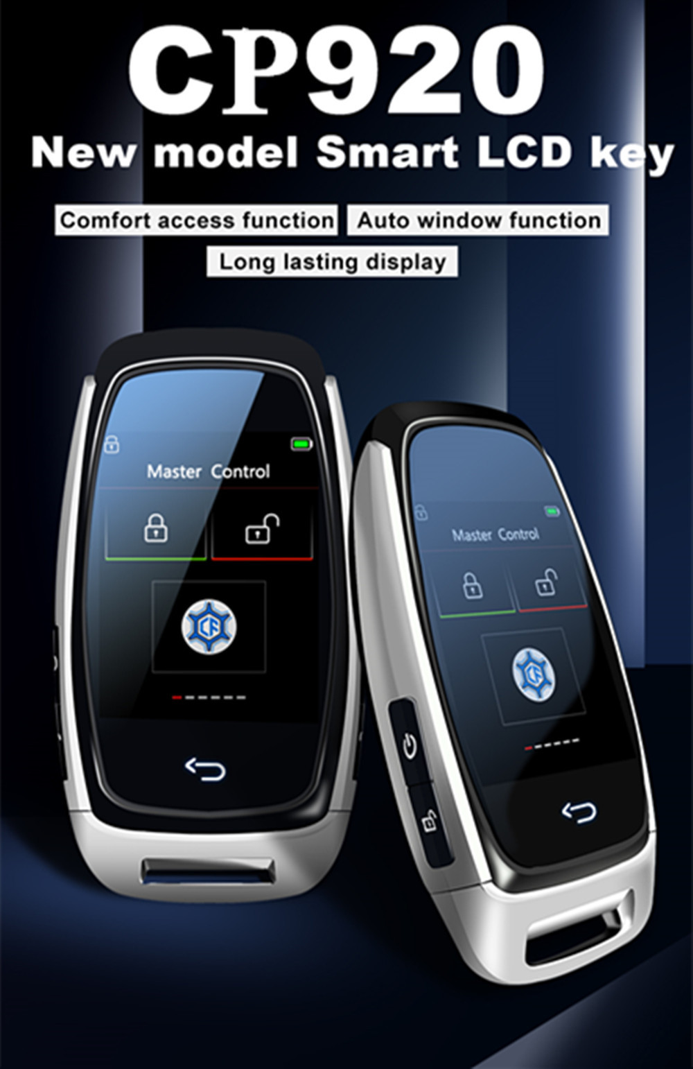 Smart Car Key Upgrade Modification One-Key Start LCD Touch Screen Remote