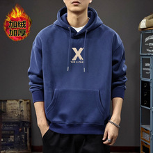 秋季新款宽松重磅连帽卫衣男女字母美式潮牌港风情侣长袖上衣