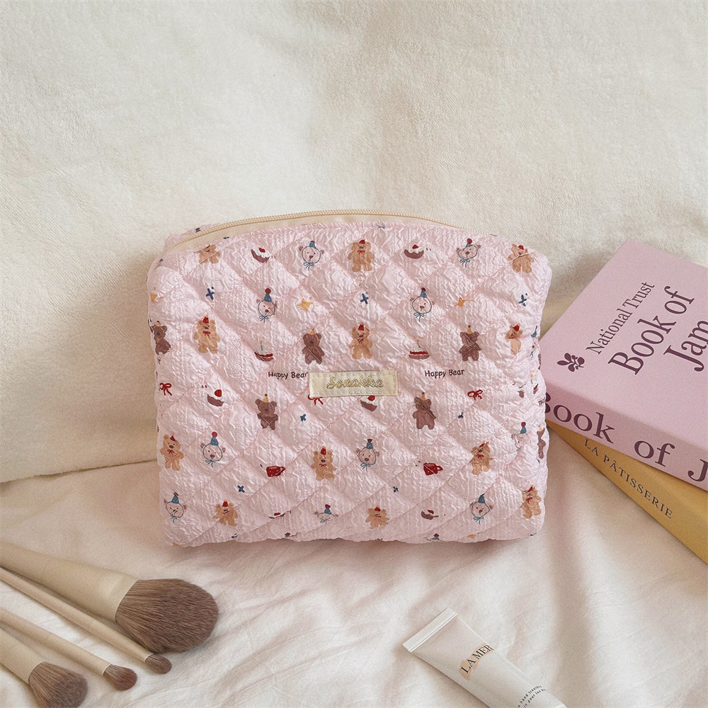 4681 embossed hand-held makeup bag, large-capacity portable storage bag, cute toiletry bag, travel storage bag undefined