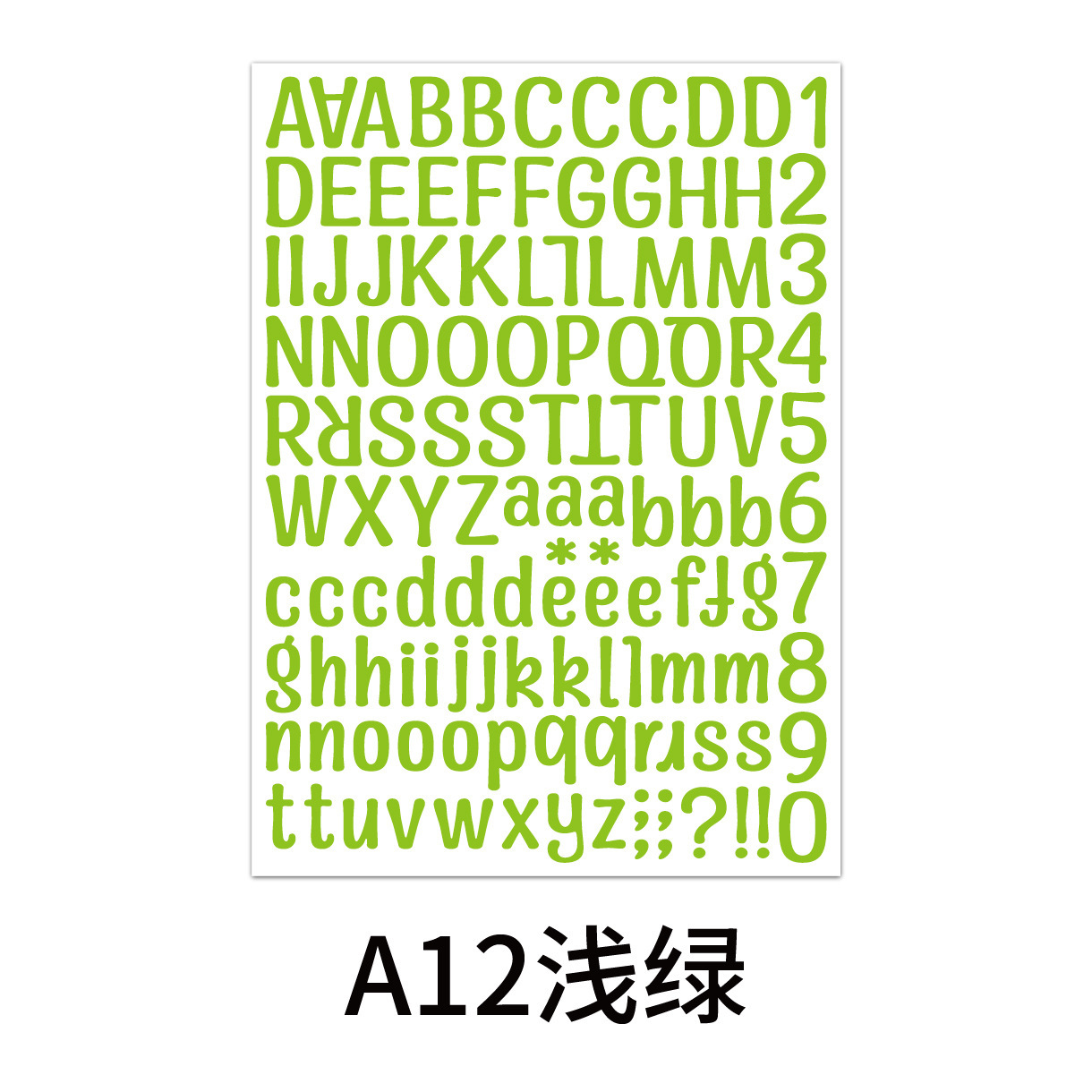 Etiqueta engomada del alfabeto Color transfronterizo en inglés combinación alfanumérica taza de agua diy etiqueta engomada decorativa para computadora portátil