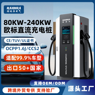 欧标直流快充充电桩80/120/160KW新能源商用外贸双枪通用加工定制