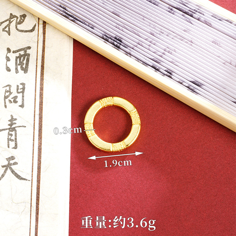 Antiguo collar de oro de arena vietnamita, accesorios de pulsera de anillo de bendición de lujo ligero, joyería de alta gama de nicho retro femenino