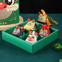 Подарочный мешочек для молитвы с 3D вышивкой тигра, подвеска-мешочек из полыни, отпугивающей комаров, мешочек для удачи в китайском стиле с тигром.