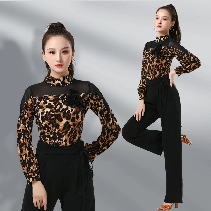 Матросские танцы бальные танцы одежда для латинских танцев топ с длинными рукавами женский тренировочный танец современная танцевальная одежда