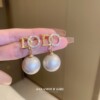 Long earrings from pearl, high-quality style, bright catchy style, light luxury style