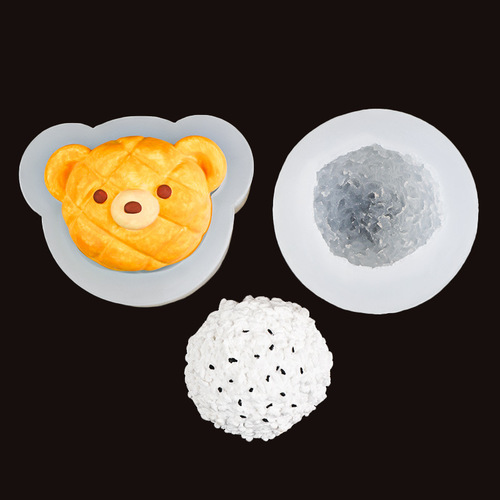 Rice Ball Cute Bear Pineapple Shape Silicone Mold Chocolate Mousse DIY Baking Cake Mold