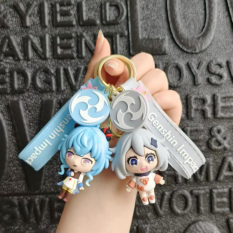 Genshin Impact Figure Keychain Cute Game Doll School Bag Pendant Keychain Trendy Claw Machine Small Gift Genshin Impact Figure Keychain Cute Game Doll School Bag Pendant Keychain Trendy Claw Machine Small Gift