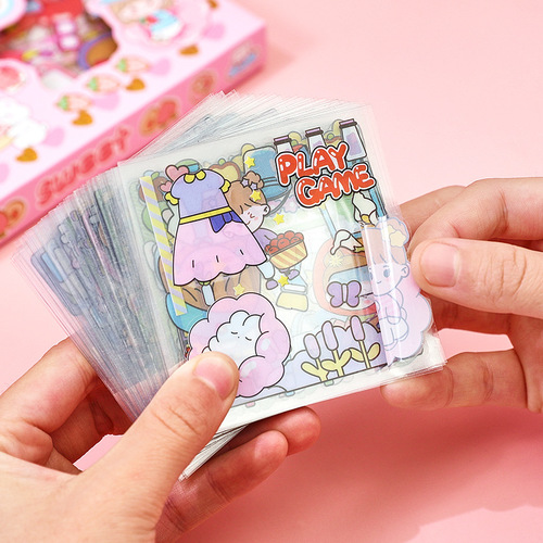 Cute stickers ins cartoon waterproof 100 girly hearts DIY decoration material stickers hand account sticker set wholesale