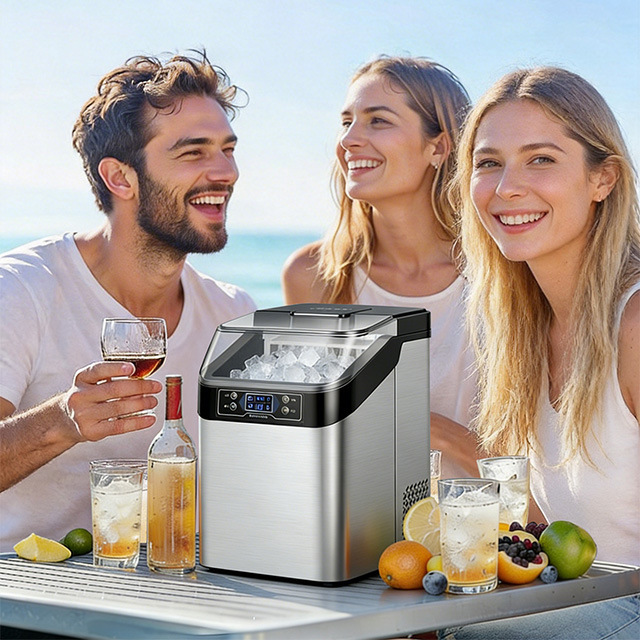 In-stock cross-border exclusive ice maker 110V for home use, fully automatic, suitable for milk tea shops, outdoor small 24-cube ice maker In-stock cross-border exclusive ice maker 110V for home use, fully automatic, suitable for milk tea shops, outdoor small 24-cube ice maker