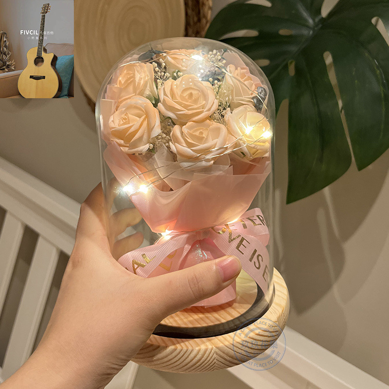 [핫셀 추천] 초여름 - 향기로운 핑크장미 7송이 - 선물가방 + 축하카드 + 배터리 증정 [완제품 발송]