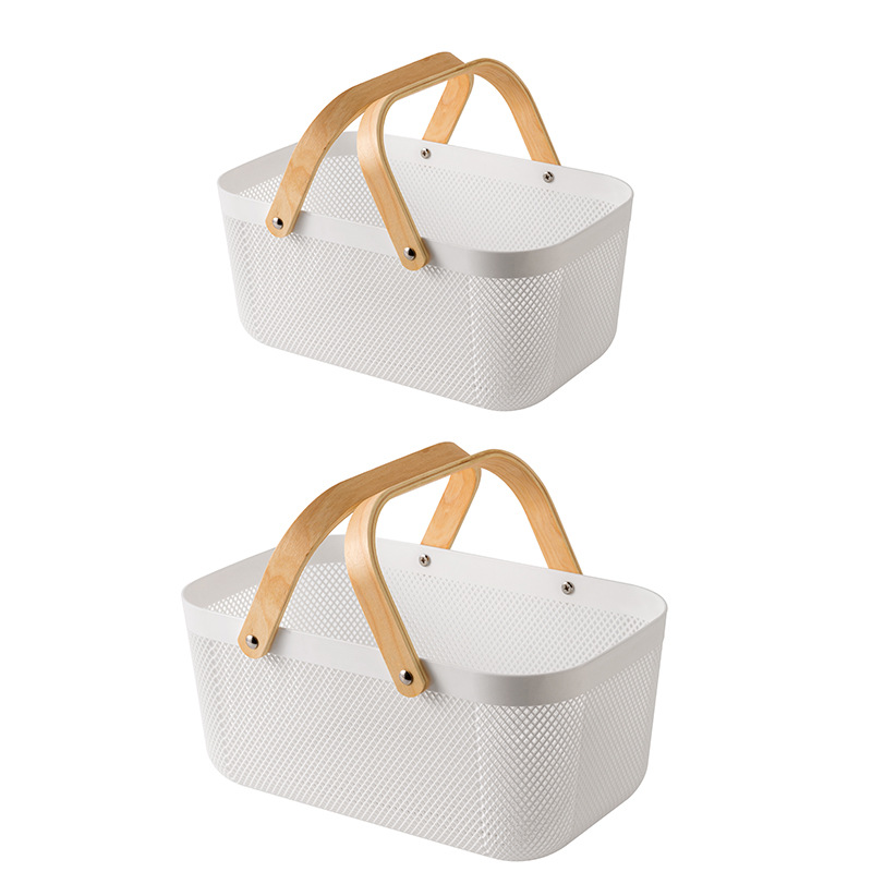 Canasta de almacenamiento portátil Canasta de almacenamiento para el hogar Canasta de almacenamiento de condimentos de cocina Canasta de bocadillos de frutas y verduras Canasta de almacenamiento de baño