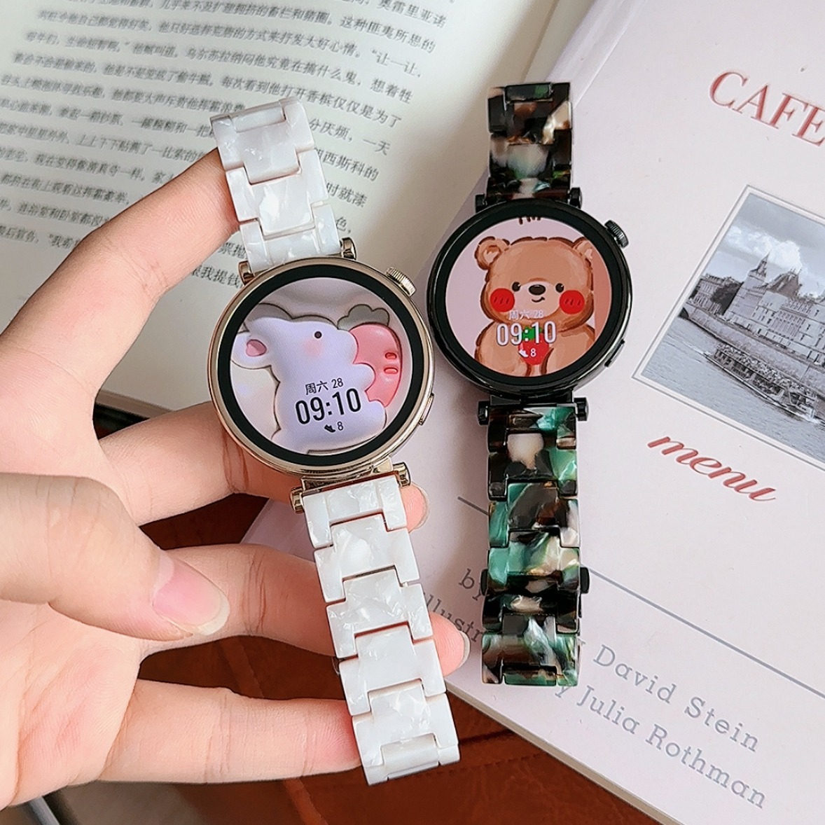 Suitable for Huawei Watch Gt6 Strap Gt5/4 Watch Band Gt3 Tortoise Shell Resin Glory 5 Ultra Female Watch3/4/