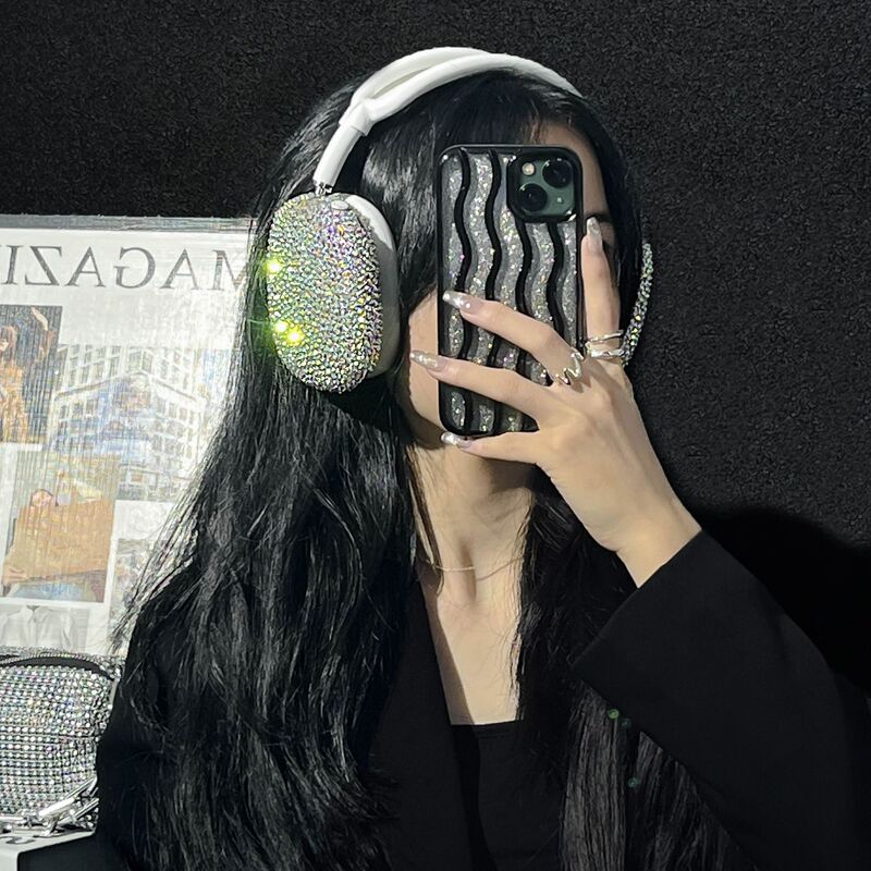 For AirPods Max Colorful Drill Headphone Protective Case Apple Max Drop-resistant Anti-collision TPU Soft Case For AirPods Max Colorful Drill Headphone Protective Case Apple Max Drop-resistant Anti-collision TPU Soft Case