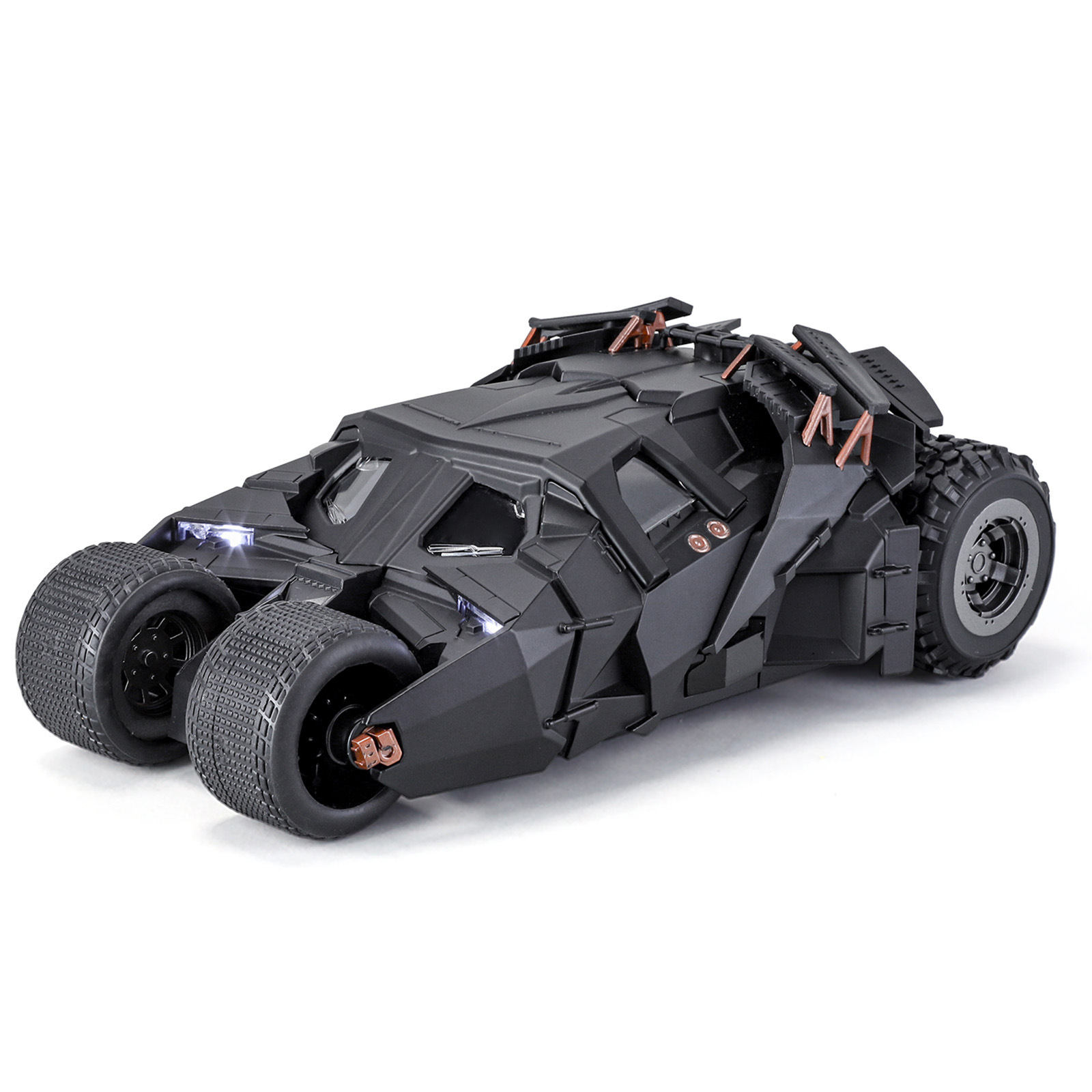 1:24 Genuine Batimóvil-Dark Knight Alloy Model Simulación Sonido y Luz Return Fuerza Spray Chariot Juguetes para niños