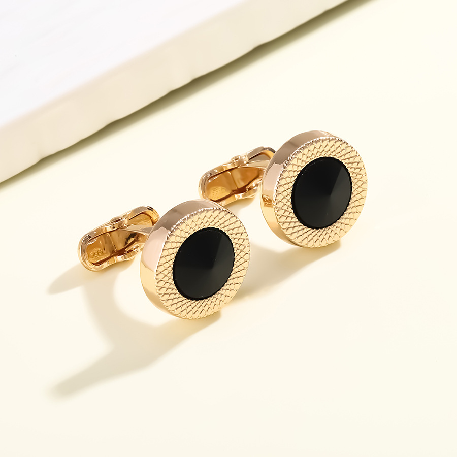 Neue runde diamant kristall manschettenknöpfe mode Französisch business hemd_voghion.com