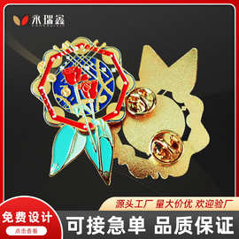 精美校徽胸章珐琅金属毕业纪念礼品烤漆印字班级高档勋章徽章