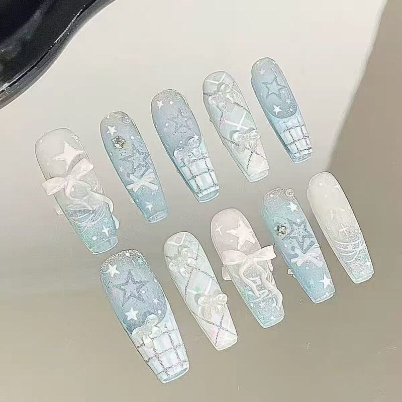 Advanced Semi-Handmade Spring and Summer Guava Girl Bow Cherry Mint Soda Style Nails That Enhance Complexion and Create a Beautiful Manicure Advanced Semi-Handmade Spring and Summer Guava Girl Bow Cherry Mint Soda Style Nails That Enhance Complexion and Create a Beautiful Manicure