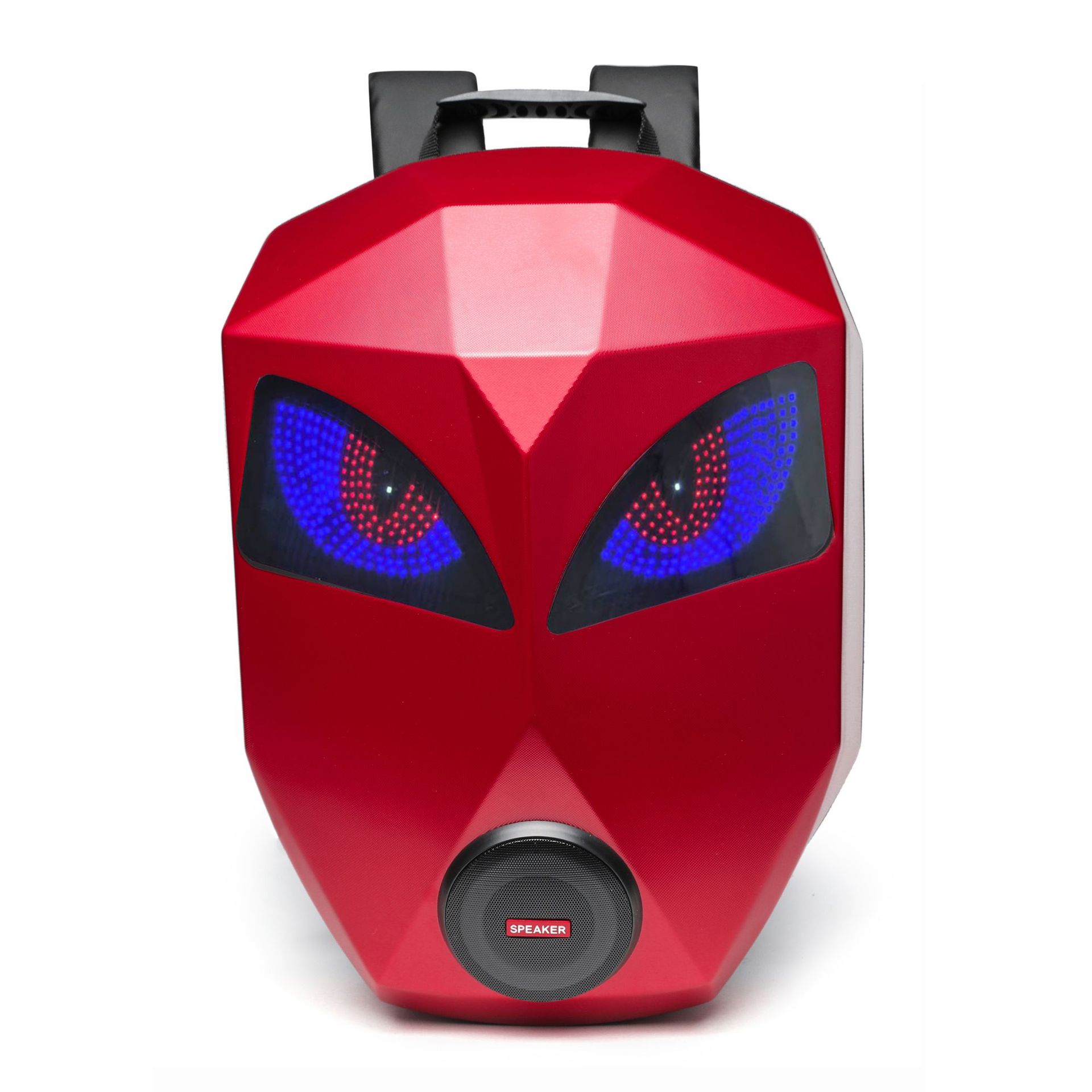 Caja de altavoces LED para montar mochila para motociclistas, material de PC esencial poliéster EVA forro de poliéster gran espacio