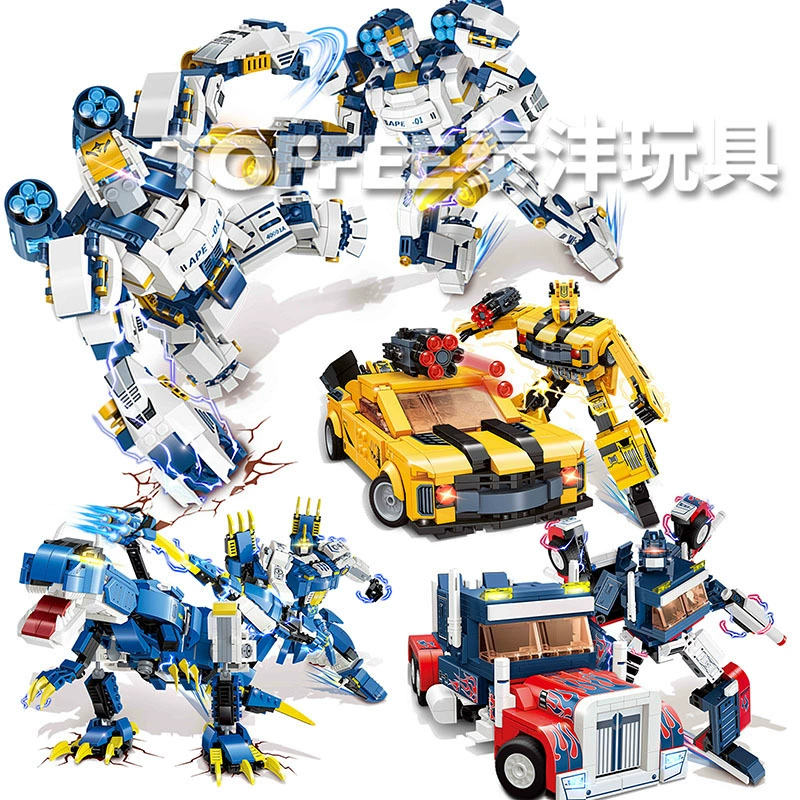古迪 Dinosaur, robot, constructor, toy, small parts