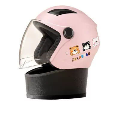 Suitable for winter riding electric car – Motosiklet kaskı (dəbilqə) - new-national-standard-pink-anti-fog-long-mirror-detachable-scarf-winter-warm-helmet