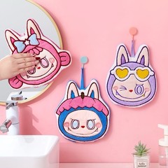 クロスボーダー漫画ラブブかわいいハンギングタオルハンドタオルキッチンバスルーム増粘吸収性子供用ハンカチタオル