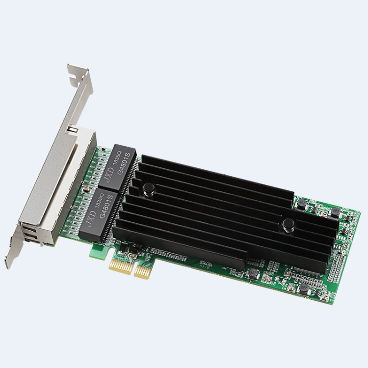 DIEWU 4 PCI-E гигабитная сетевая карта для сервера с двумя портами, настольная карта с четырьмя гигабитными портами питания