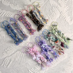 【人形アクセサリーのみ】ラブブベビー服アクセサリー マルチカラーウール編み込み三つ編み 17cm ラブブヘアアクセサリー