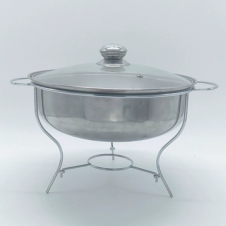 Круглая спиртовая печь из нержавеющей стали 28CM, со съемной стойкой печи