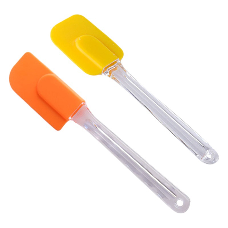 Espátula de Silicona con Mango Transparente para Repostería
