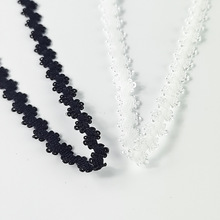 现货1cm女士内裤花边 双边皇冠小芽花边 内衣文胸辅料 腰头橡筋