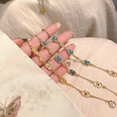 エナメルブレスレット、純銀9999、ゴールド塗装、中国風如意、新しい中国風ブレスレット、女性用、軽い高級感、彼女への高級ギフト