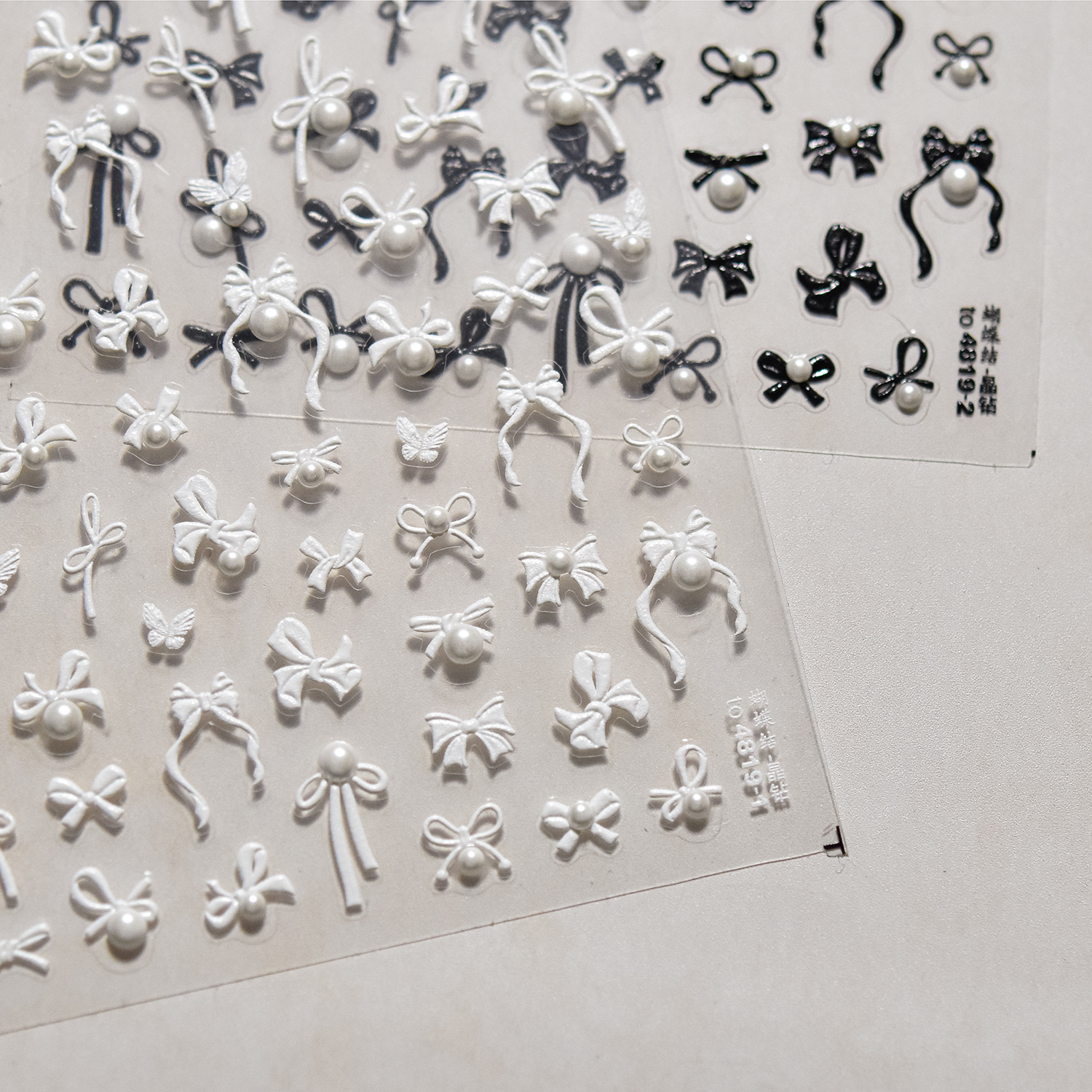 10g Weight Nail Decals  Classification of Nail Art Accessories Nail Patches Nail Supplies PET Material Cartoon, Bow Knot Pattern Sweet, Simple Style Style Sweet Simple Style Cartoon Bow Knot PET Nail Patches 6