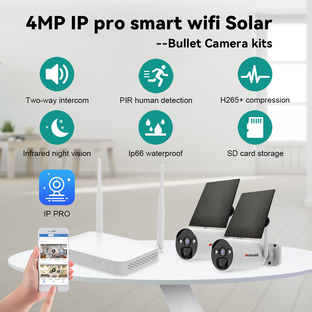 4/8 güneş paneli WIFI kamera kablosuz ağ video gözetim DVR