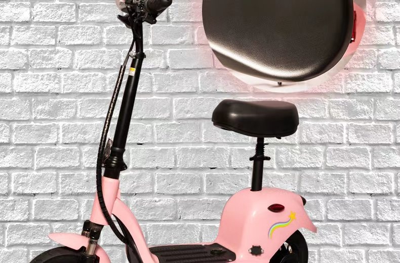 Suitable for Little Dolphin electric vehicle, mini foldable unisex scooter, small two-wheeled electric bike with lightweight lithium battery