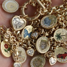 欧美跨境彩绘兔子花朵四叶草勇士护卫塔罗牌项链真空电镀18k真金