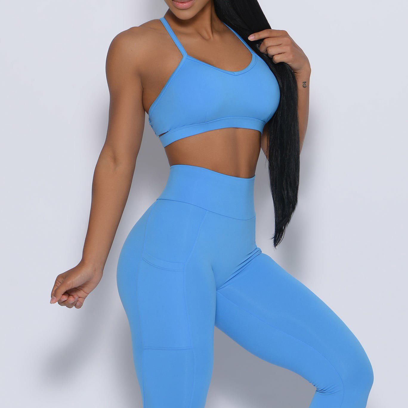 Europa y América populares deportes ropa de yoga traje sujetador pantalones de dos piezas conjunto correr fitness belleza espalda humedad wicking secado rápido