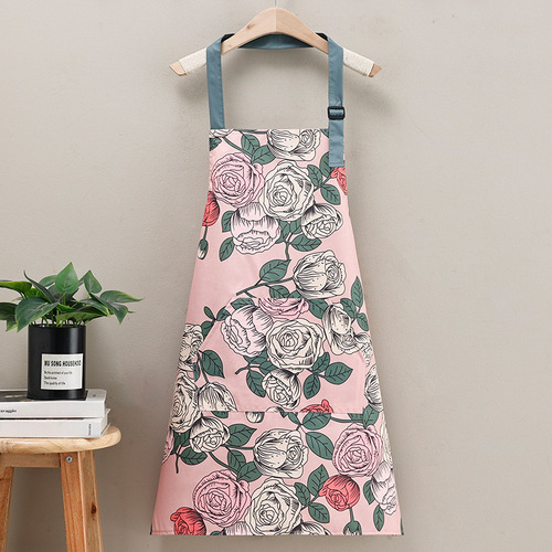 New apron waterproof and oil-proof film that does not fall off, household kitchen adjustable wear-resistant, dirt-resistant, thickened waist