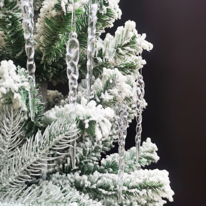 クロスボーダー爆発クリスマス装飾品クリスマスツリー掛け透明氷条アクリル水晶創意ペンダントクリスマス|undefined