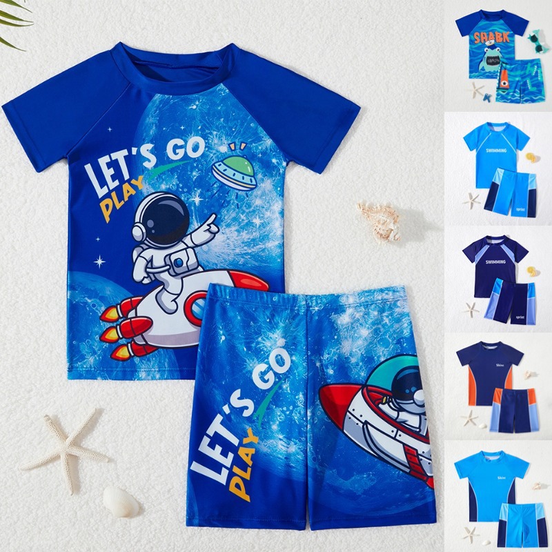 New Split suit Sunscreen Swimsuit Cute Cartoon Printed Children's Beach Spa Swimsuit