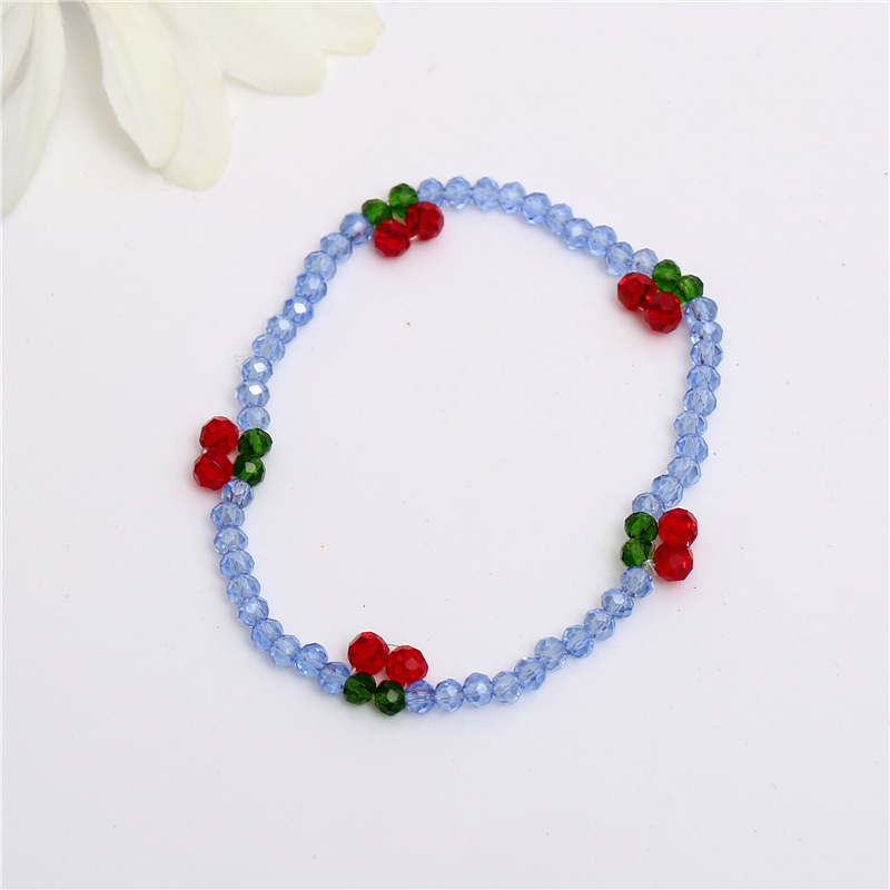 F002 蓝色樱桃手链 2022.08.21.