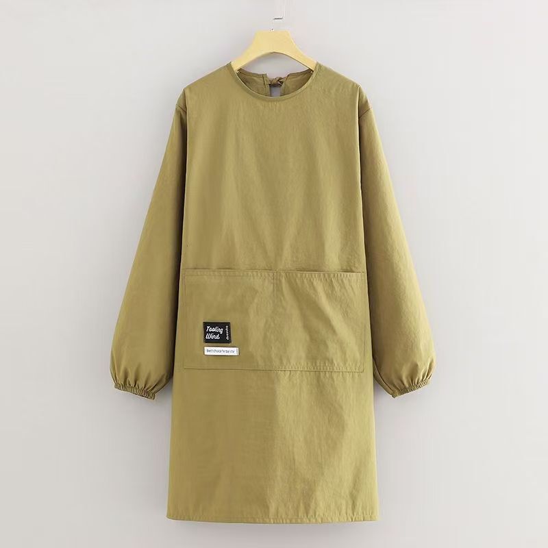 Fashion New Men's and Women's Work Clothes Water-repellent Household Apron Breathable Kitchen Long Sleeve Cooking Overalls Catering