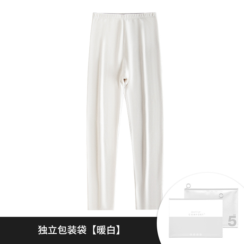 [Contiene seda] Pantalones térmicos sin costuras de lana para mujer transfronterizos de otoño e invierno más leggings de color sólido engrosados de terciopelo en stock