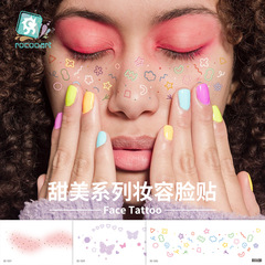 New Year's Day Girls' Cute Face Makeup New Year's Eve Creative Face Stickers Love Blush Cute Makeup Stickers Tattoo Stickers